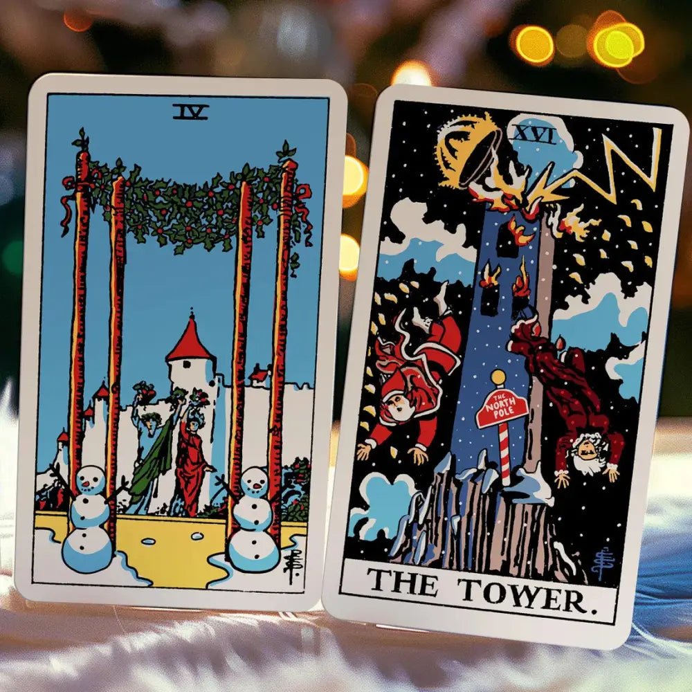 RWS Christmas Tarot Deck with 78 Cards and Box - DesignBohemian