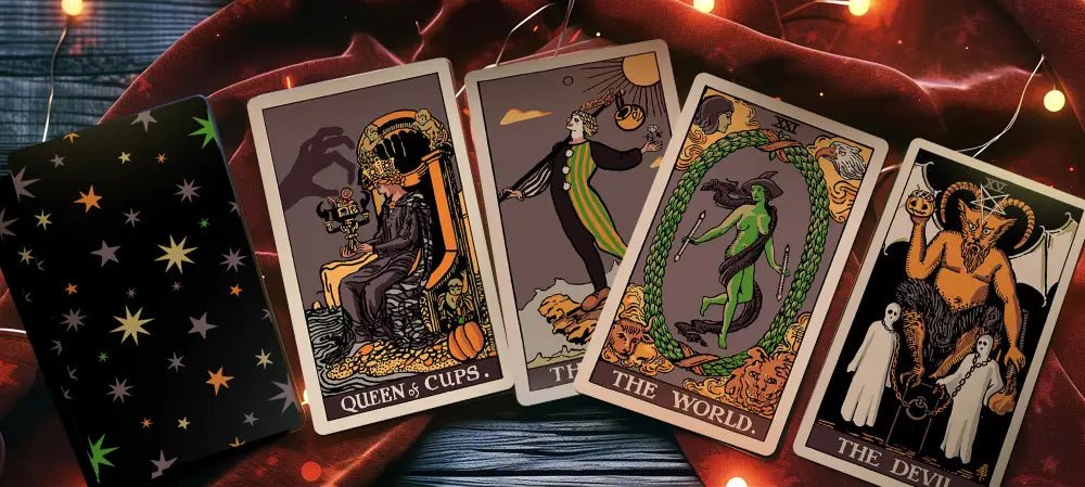 RWS Halloween Tarot Deck With 78 Cards And Box by My Store