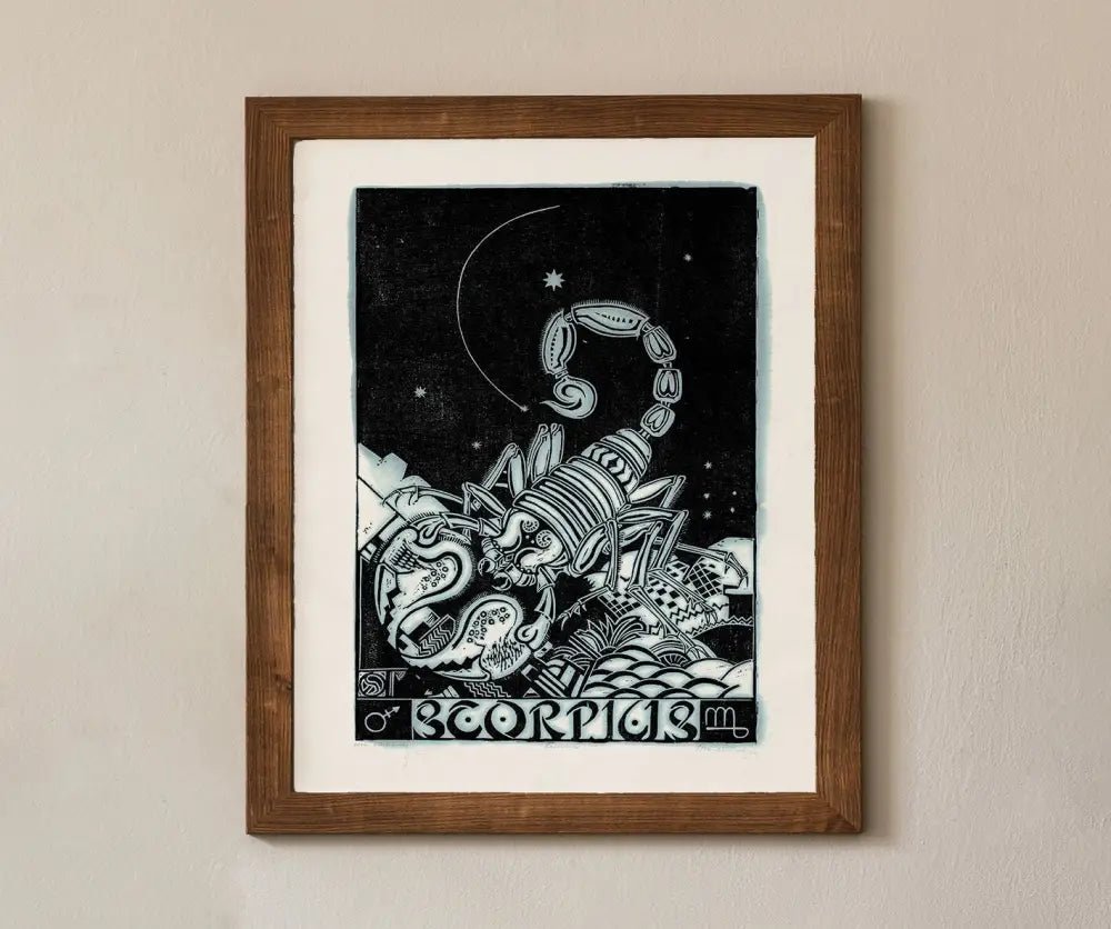 SCORPIO Astrological Sign Poster Mid Century Modern Art by My Store