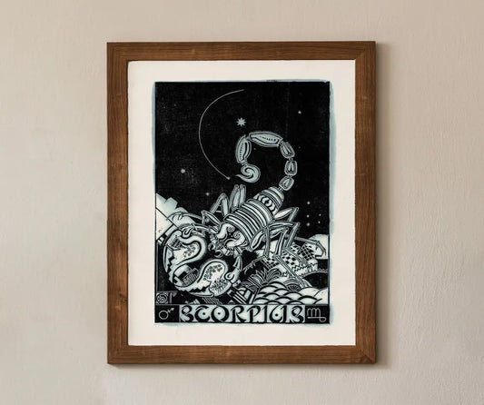 SCORPIO Astrological Sign Poster Mid Century Modern Art by My Store