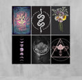Set of Gothic Aesthetic Collage Prints - Dorm Room Prints - Collage of Pink and Black - aesthetic room decor by DesignBohemian