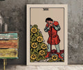 Seven Of Pentacles Tarot Card Print Premium Fine Art Poster For Home Decor And Collectors by My Store