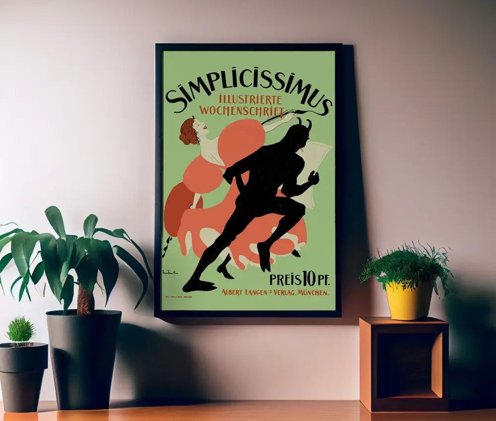 Simplicissimus Illustrierte Wochenschriet Print Theatre Poster No Frame Vintage Art For Home And Office Decor by My Store