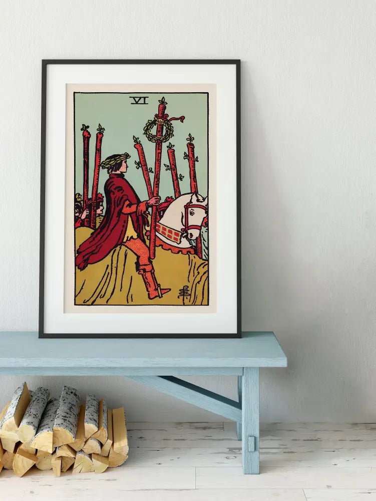 Six of Wands Tarot Card Print Poster No Frame by My Store