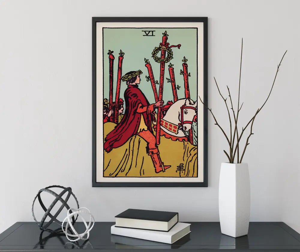 Six of Wands Tarot Card Print Poster No Frame by My Store