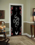 Snakes and Roses Curtain Door Panel Curtains - Gothic Floral - Alchemy Design Bohemian Art by DesignBohemian