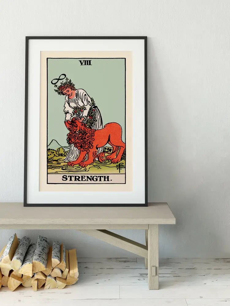 Strength Tarot Card Print Blue Sky Poster No Frame by My Store