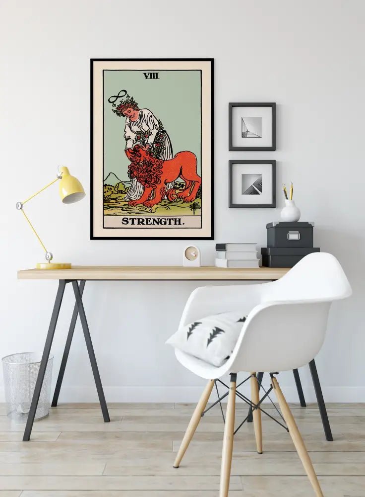 Strength Tarot Card Print Blue Sky Poster No Frame by My Store