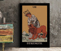 Strength Tarot Card Print Darker Colorway Poster No Frame Fortitude Wall Art Decor by My Store