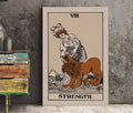 Strength Tarot Card Print Neutral Vibe Poster Wall Art Decor For Eclectic Homes In Any Space by My Store