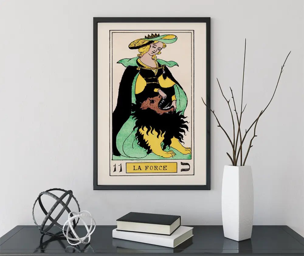 Strength Tarot Card Print No Frame Oswald Wirth Deck by My Store