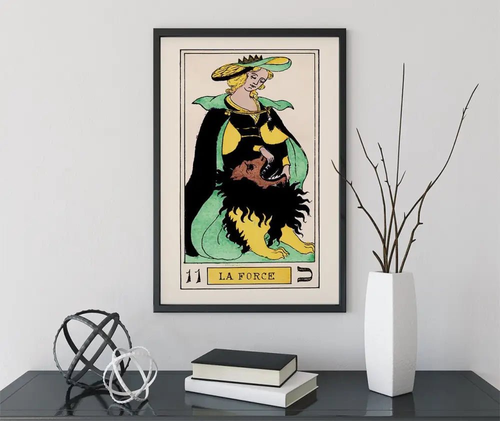 Strength Tarot Card Print No Frame Oswald Wirth Deck by My Store