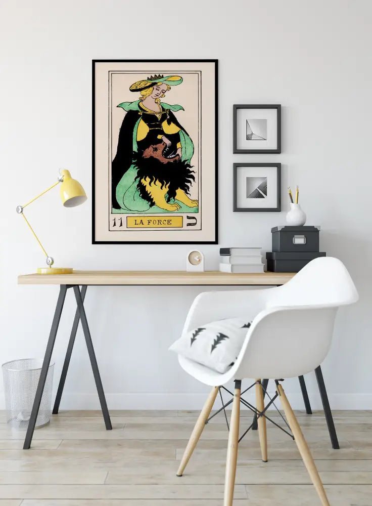Strength Tarot Card Print No Frame Oswald Wirth Deck by My Store