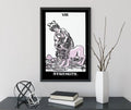 Strength Tarot Card Print Pink No Frame Poster Wall Art For Courage And Resilience by My Store