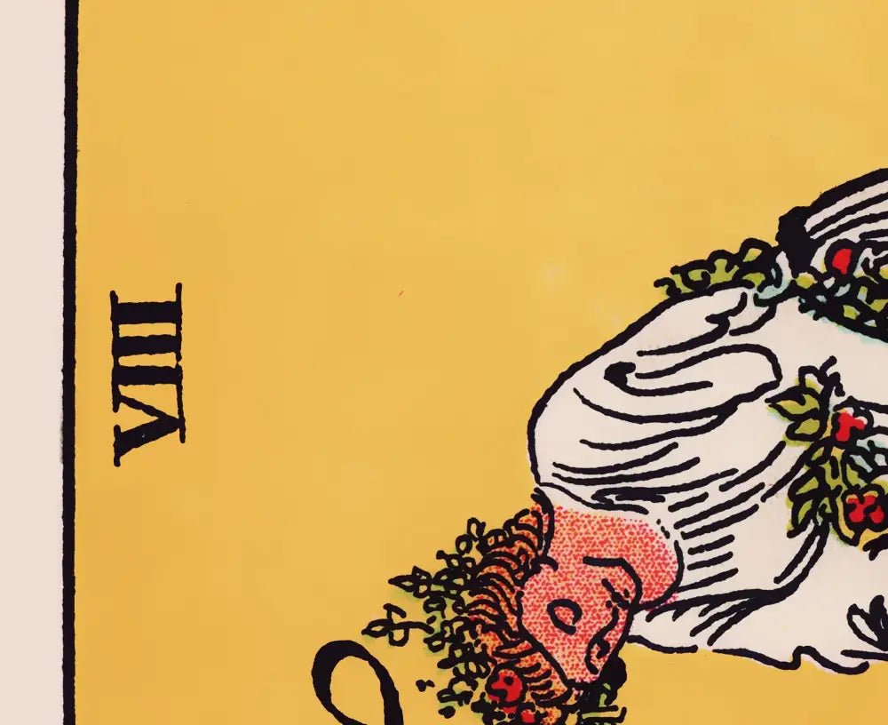 Strength Tarot Card Print Poster No Frame Unframed Wall Art For Tarot Lovers Collectors by My Store