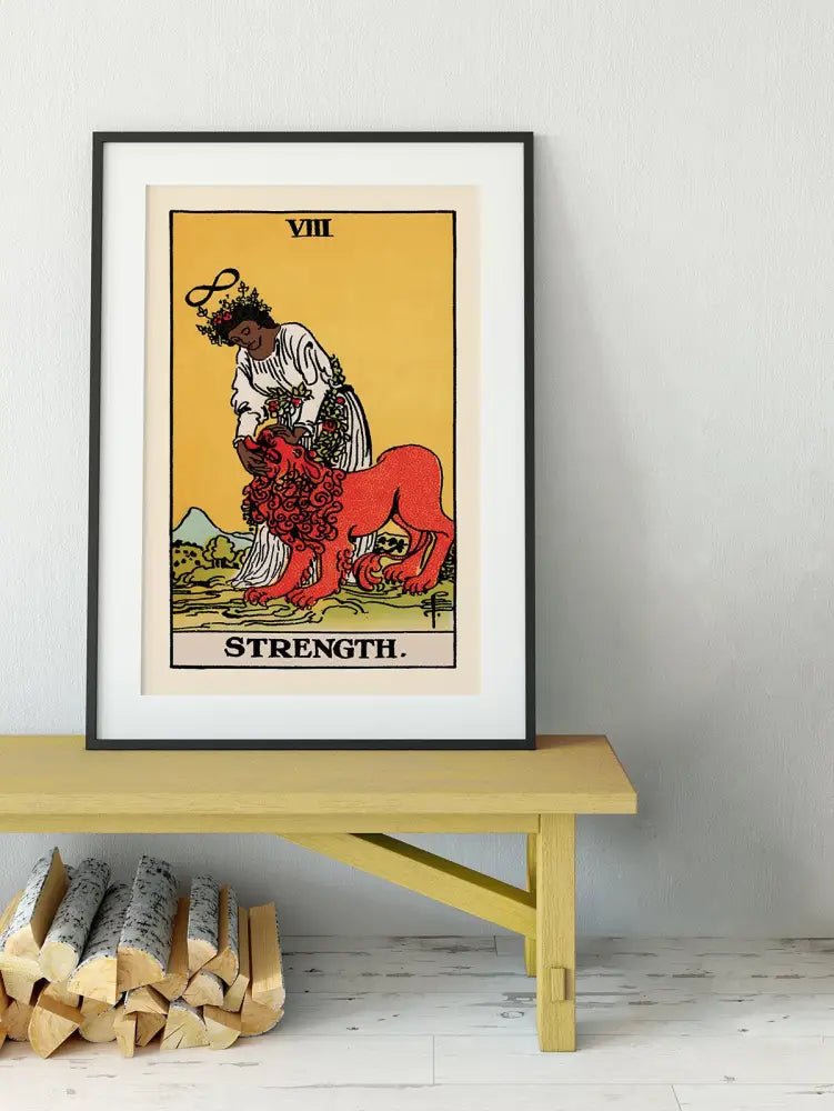 Strength Tarot Card Print The Strength Black Woman Poster Unframed Wall Art For Empowered Living by My Store