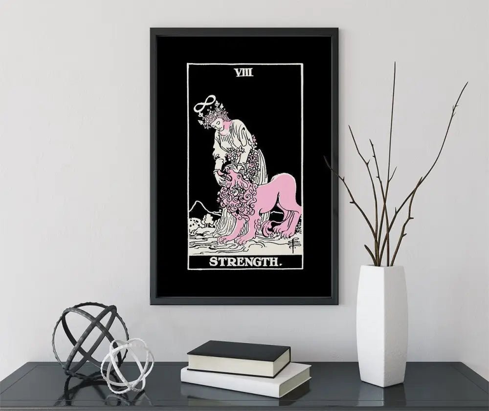 Strength Tarot Card Three Color Print Poster No Frame by My Store