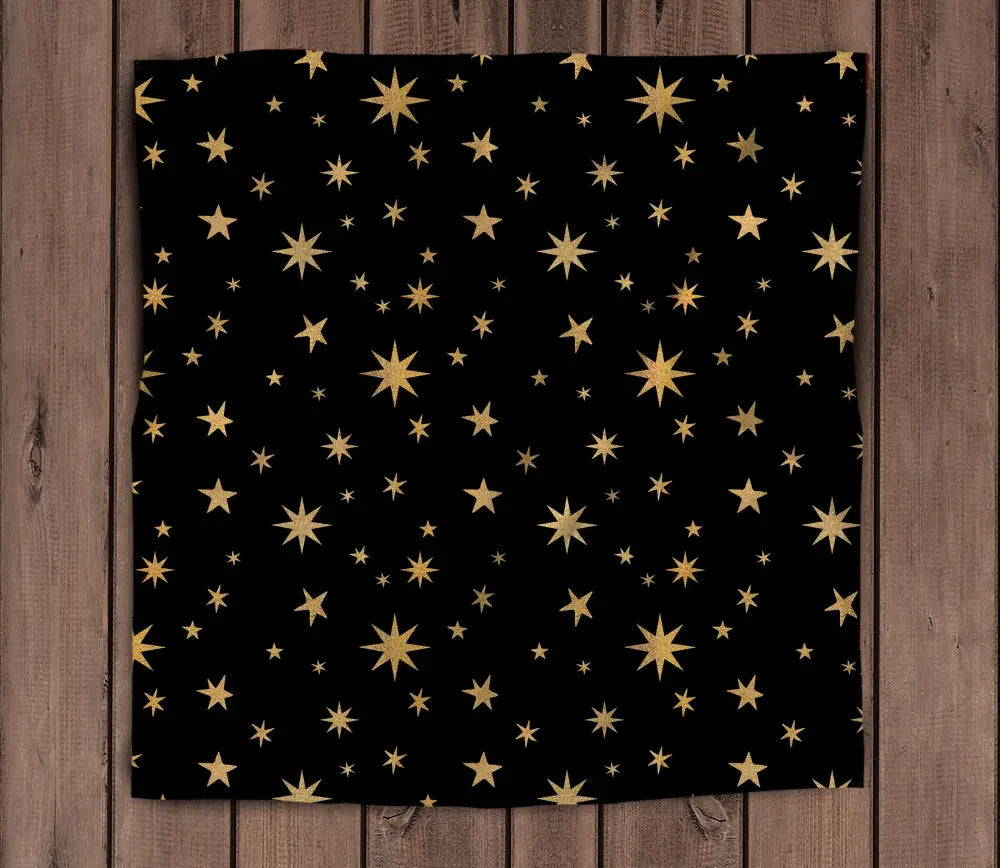 Tarot Altar Cloth Black Velvet Gold Stars by My Store