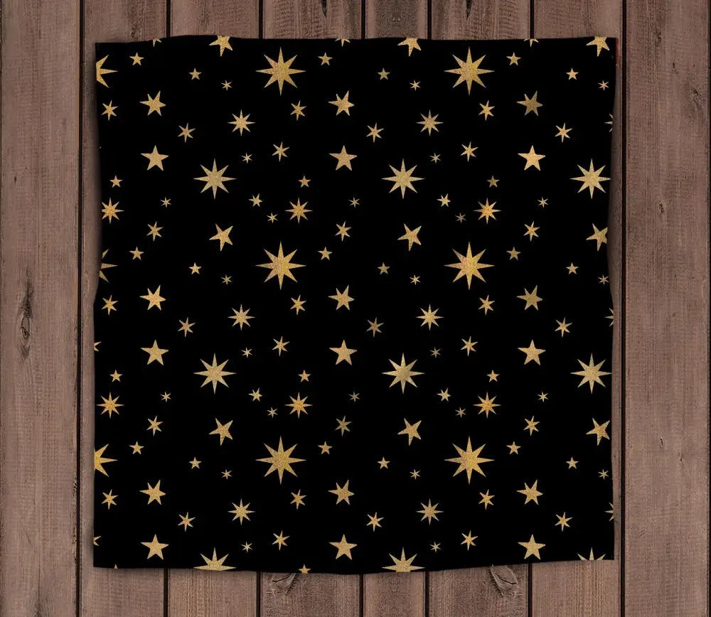 Tarot Altar Cloth Black Velvet Gold Stars by My Store