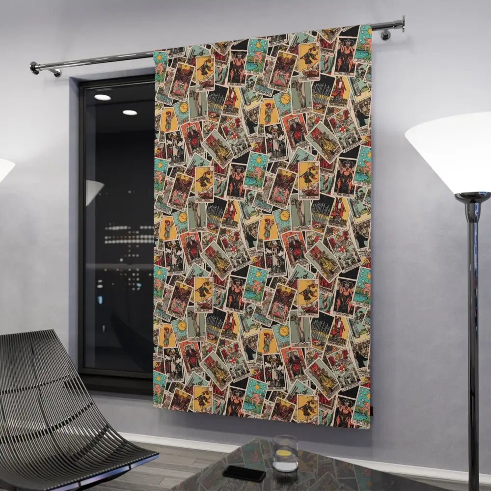 Tarot Card Curtains - Vintage-Inspired - Tarot Card Pattern - DesignBohemian
