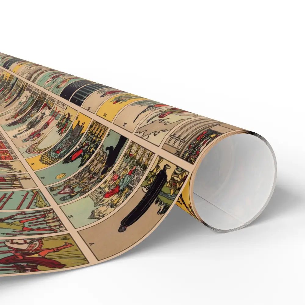 Tarot Wrapping Paper Rider Waite Gift Wrap Halloween Birthday Gifts Holiday Wrapping Eco-Friendly Gift Wrap Paper Roll