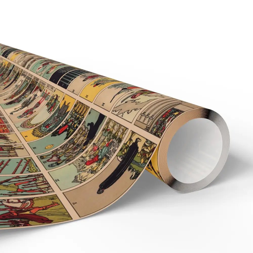 Tarot Wrapping Paper Rider Waite Gift Wrap Halloween Birthday Gifts Holiday Wrapping Eco-Friendly Gift Wrap Paper Roll