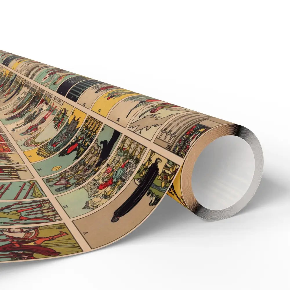 Tarot Wrapping Paper Rider Waite Gift Wrap Halloween Birthday Gifts Holiday Wrapping Eco-Friendly Gift Wrap Paper Roll