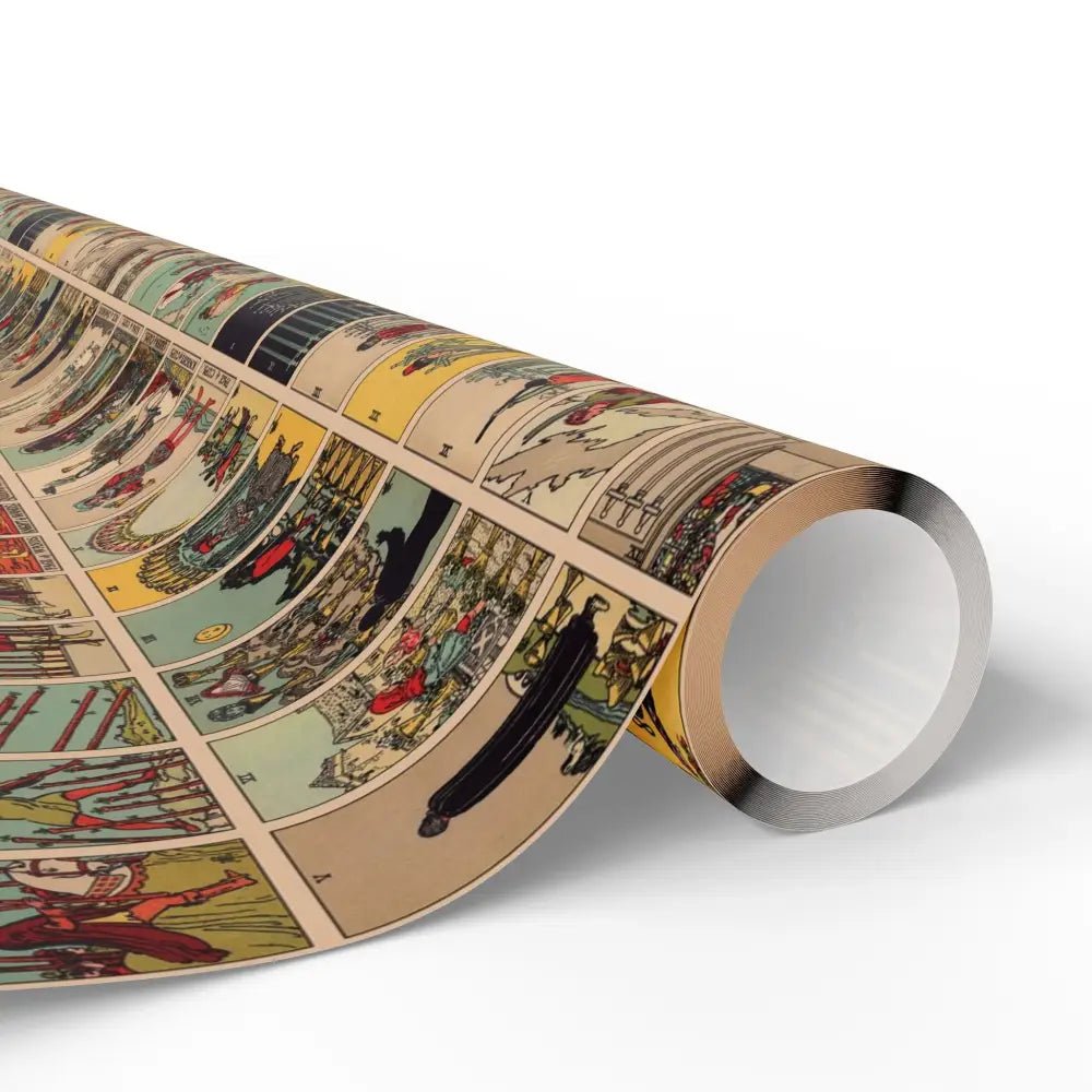 Tarot Wrapping Paper Rider Waite Gift Wrap Halloween Birthday Gifts Holiday Wrapping Eco-Friendly Gift Wrap Paper Roll