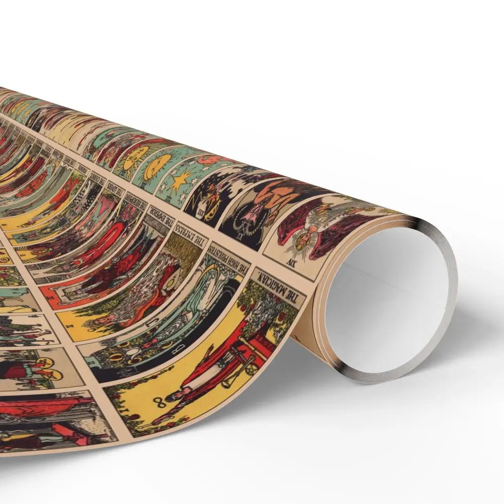 Tarot Wrapping Paper Rider Waite Gift Wrap Halloween Birthday Gifts Holiday Wrapping Eco-Friendly Gift Wrap Paper Roll
