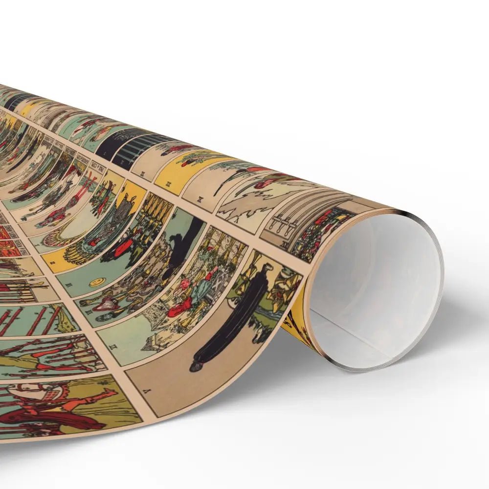 Tarot Wrapping Paper Rider Waite Gift Wrap Halloween Birthday Gifts Holiday Wrapping Eco-Friendly Gift Wrap Paper Roll