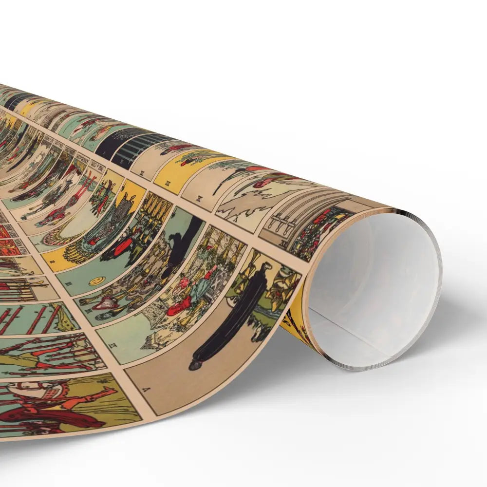 Tarot Wrapping Paper Rider Waite Gift Wrap Halloween Birthday Gifts Holiday Wrapping Eco-Friendly Gift Wrap Paper Roll