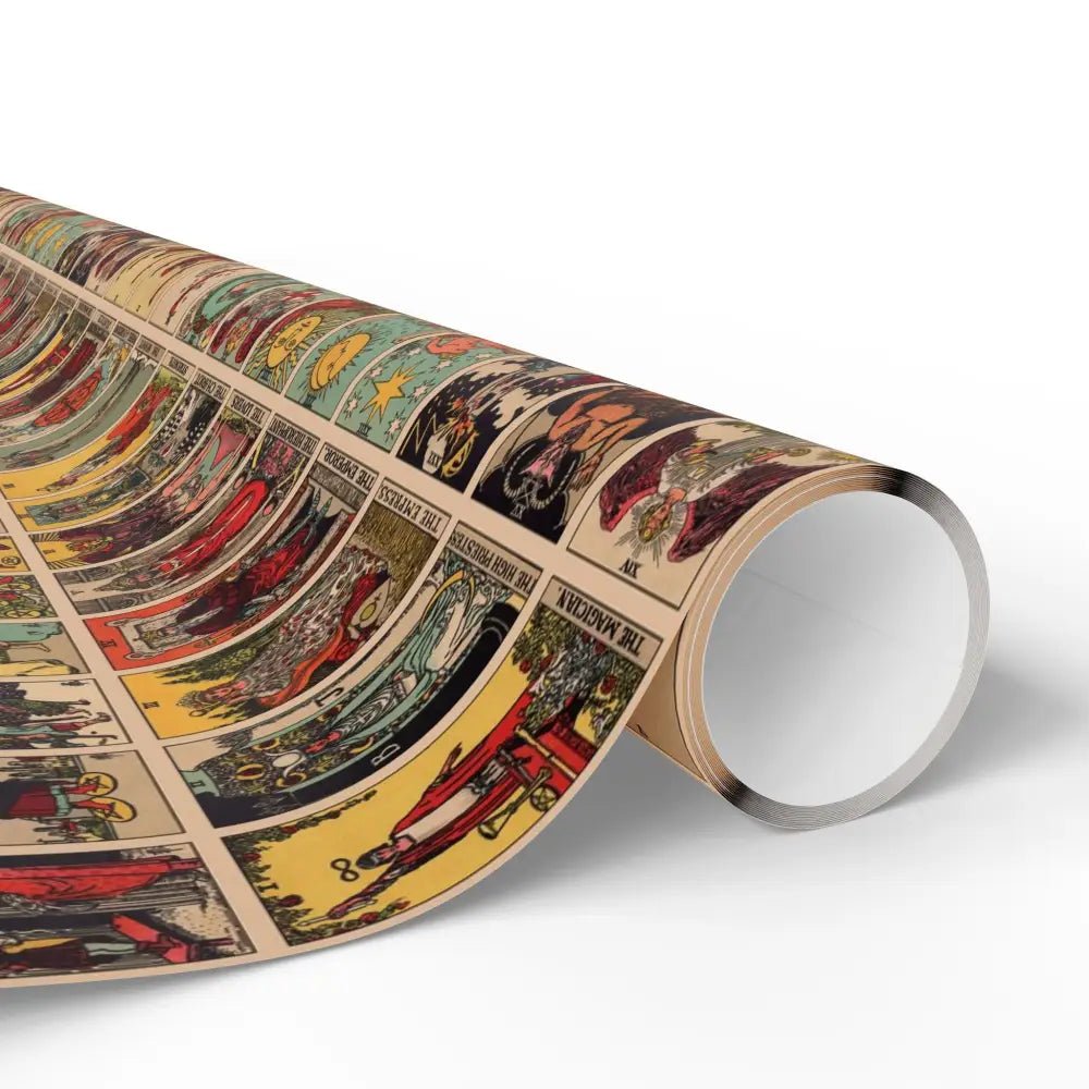 Tarot Wrapping Paper Rider Waite Gift Wrap Halloween Birthday Gifts Holiday Wrapping Eco-Friendly Gift Wrap Paper Roll
