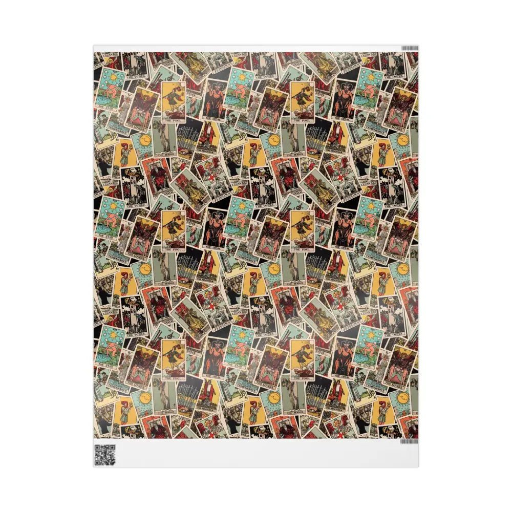 Tarot Wrapping Paper Rider Waite Gift Wrap Halloween Birthday Gifts Holiday Wrapping Scattered Tarot Cards Paper Roll