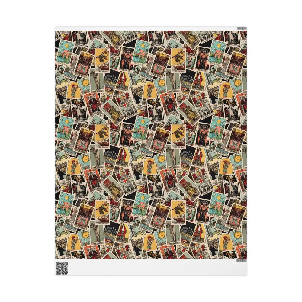Tarot Wrapping Paper Rider Waite Gift Wrap Halloween Birthday Gifts Holiday Wrapping Scattered Tarot Cards Paper Roll