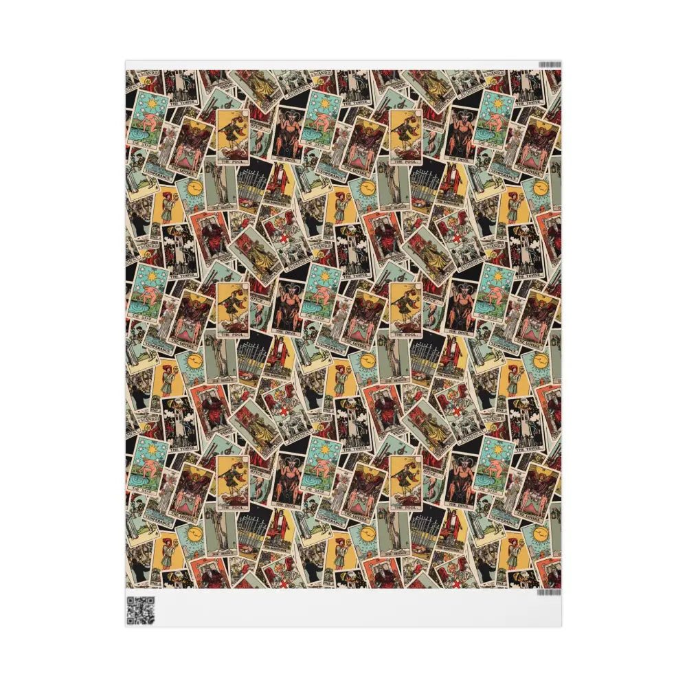 Tarot Wrapping Paper Rider Waite Gift Wrap Halloween Birthday Gifts Holiday Wrapping Scattered Tarot Cards Paper Roll