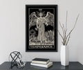 Temperance Black Tarot Card Print No Frame Poster Art For Elegant Calm Wall Decor by My Store