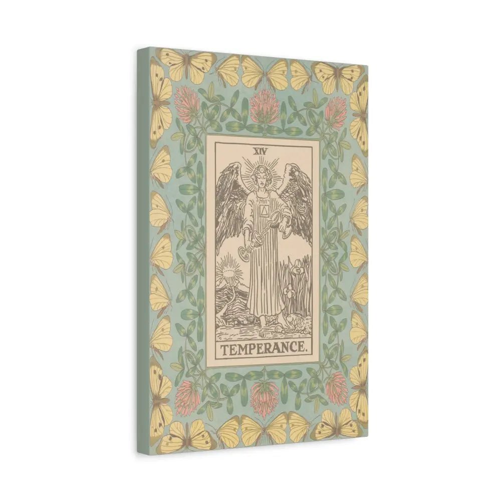 Canvas Wall Art with Temperance Design, Vintage Home Decor, Bohemian Style, Spiritual Decor, Gift for Art Lovers - DesignBohemian