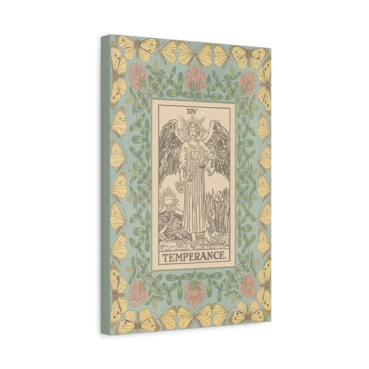 Canvas Wall Art with Temperance Design, Vintage Home Decor, Bohemian Style, Spiritual Decor, Gift for Art Lovers - DesignBohemian