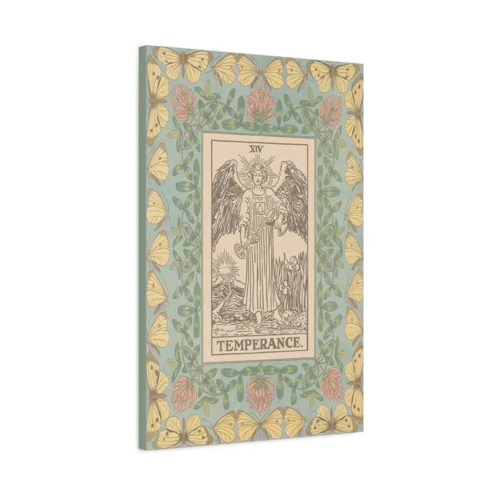 Canvas Wall Art with Temperance Design, Vintage Home Decor, Bohemian Style, Spiritual Decor, Gift for Art Lovers - DesignBohemian