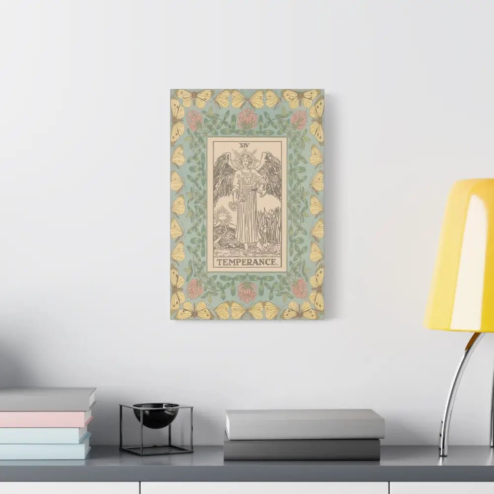 Canvas Wall Art with Temperance Design, Vintage Home Decor, Bohemian Style, Spiritual Decor, Gift for Art Lovers - DesignBohemian
