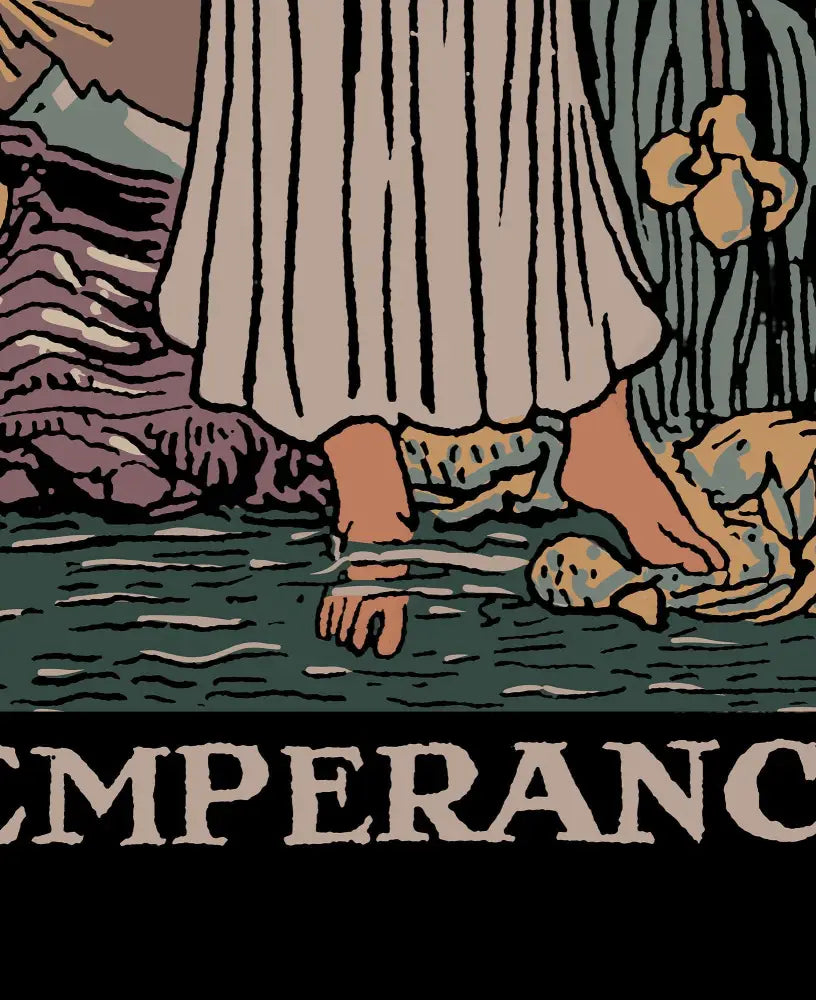Temperance Tarot Card Print Darker Colorway Poster No Frame by My Store
