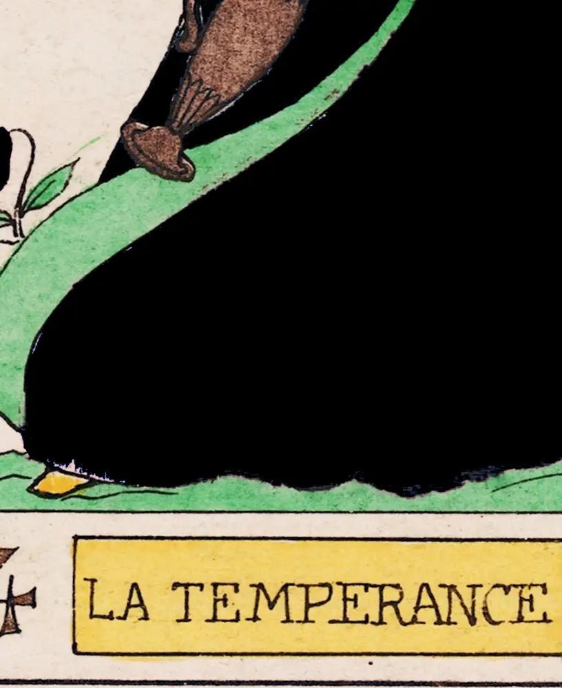 Temperance Tarot Card Print Oswald Wirth Poster Art French Tarot Wall Decor For Collectors by My Store