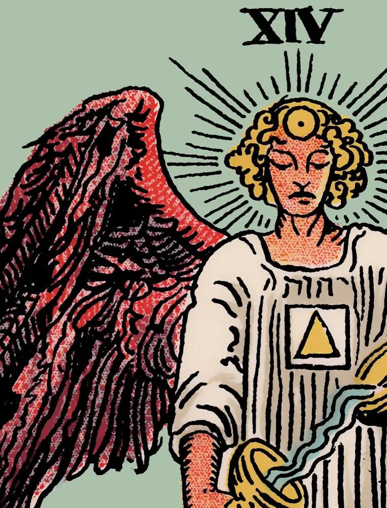 Temperance Tarot Card Print The Temperance Blue Card Poster No Frame Wall Art Decor by My Store
