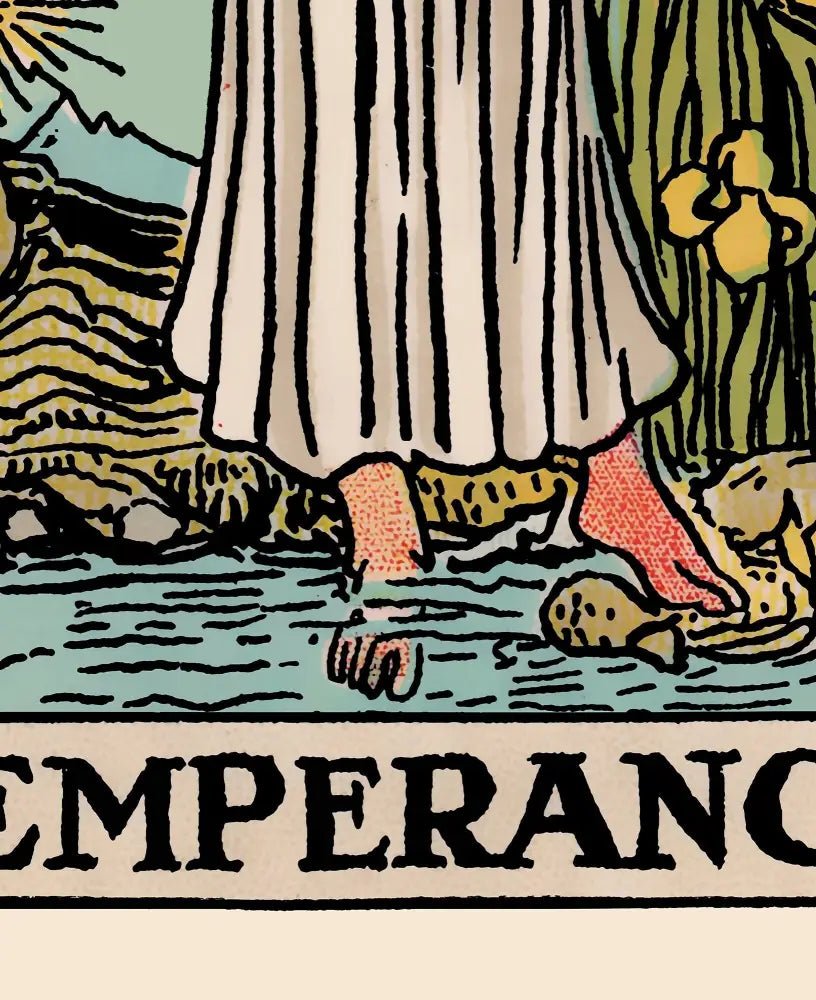 Temperance Tarot Card Print The Temperance Blue Card Poster No Frame Wall Art Decor by My Store