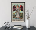 Temperance Tarot Card Print The Temperance Blue Card Poster No Frame Wall Art Decor by My Store