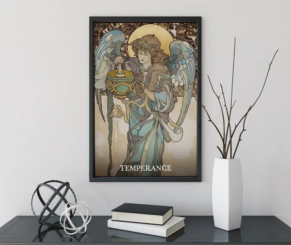 Temperance Tarot Card Print Unframed Poster No Frame Temperance Card Wall Art Decor by My Store