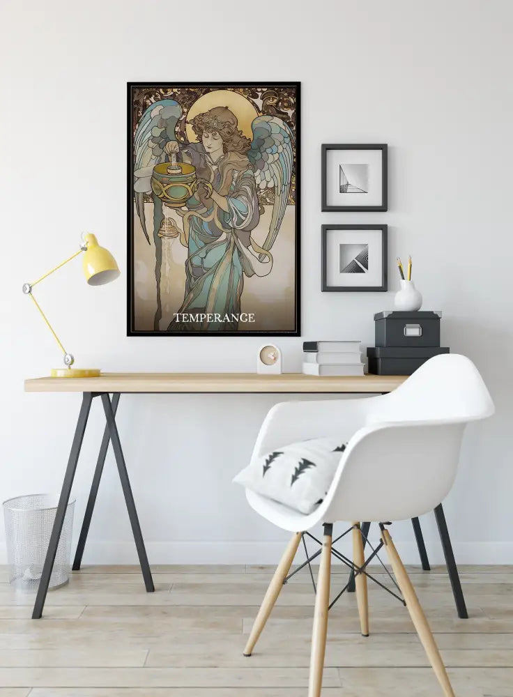 Temperance Tarot Card Print Unframed Poster No Frame Temperance Card Wall Art Decor by My Store