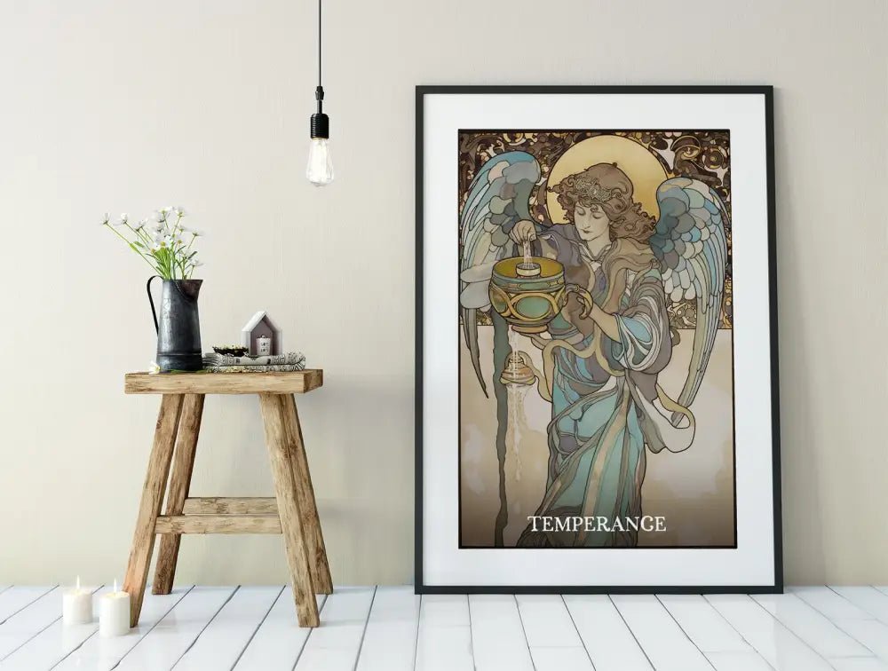 Temperance Tarot Card Print Unframed Poster No Frame Temperance Card Wall Art Decor by My Store