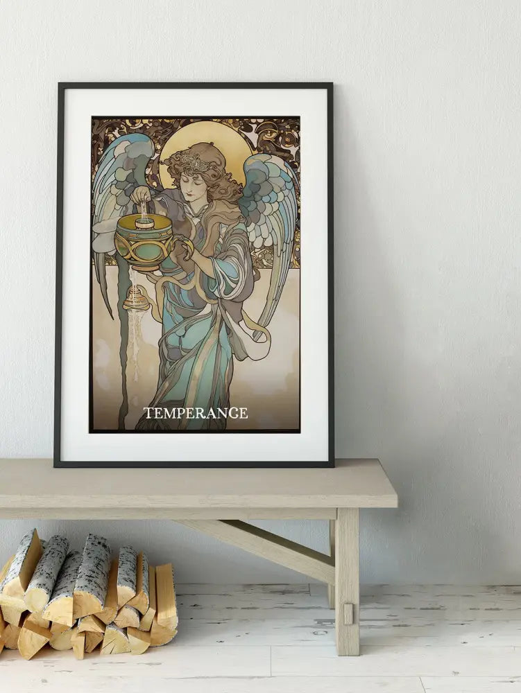 Temperance Tarot Card Print Unframed Poster No Frame Temperance Card Wall Art Decor by My Store