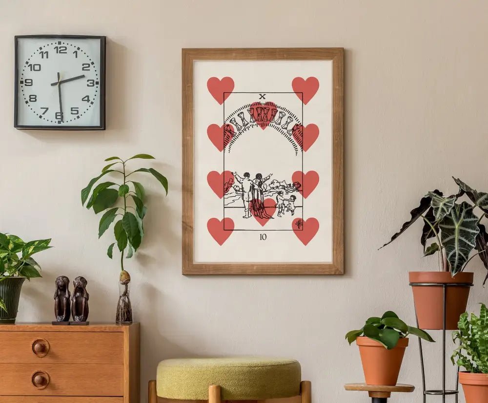 Ten Of Cups Tarot Card Print Unframed Poster No Frame Artwork for Home Decor Wall Art Ideal Gift by My Store